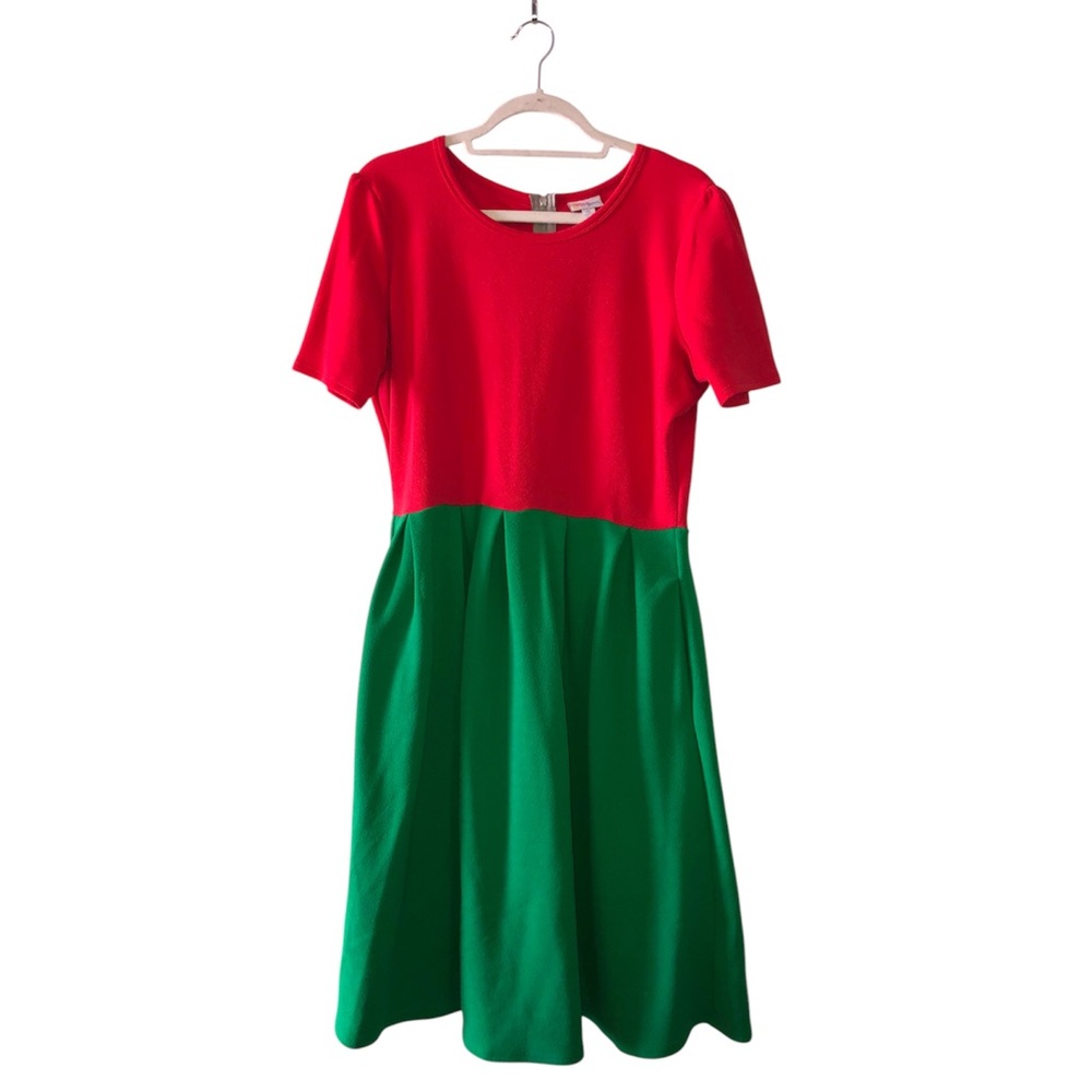 LuLaRoe Amelia two tone watermelon dress